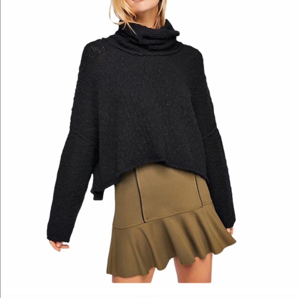 Free People Highland Flare Mini A Line Flare Skirt medium - Picture 1 of 3